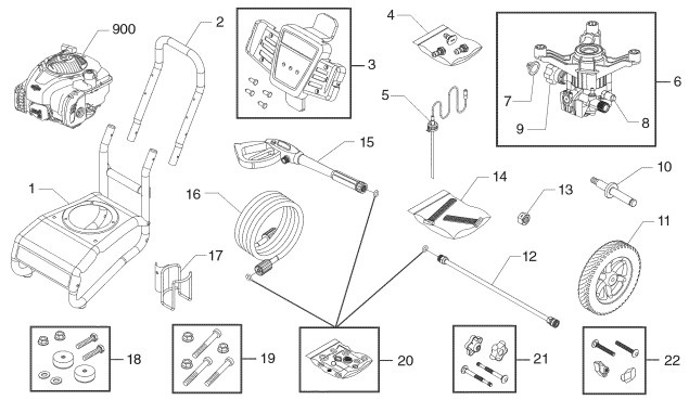 craftsman 2200 psi power washer model 580750401 replacement parts & manual